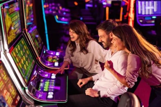 Live Game Show host on polling togel presenting Wheel of Fortune with colorful animated wheel